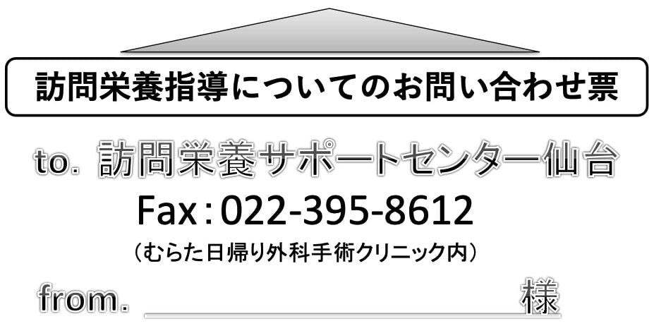 訪問栄養食事指導のお問い合わせ票